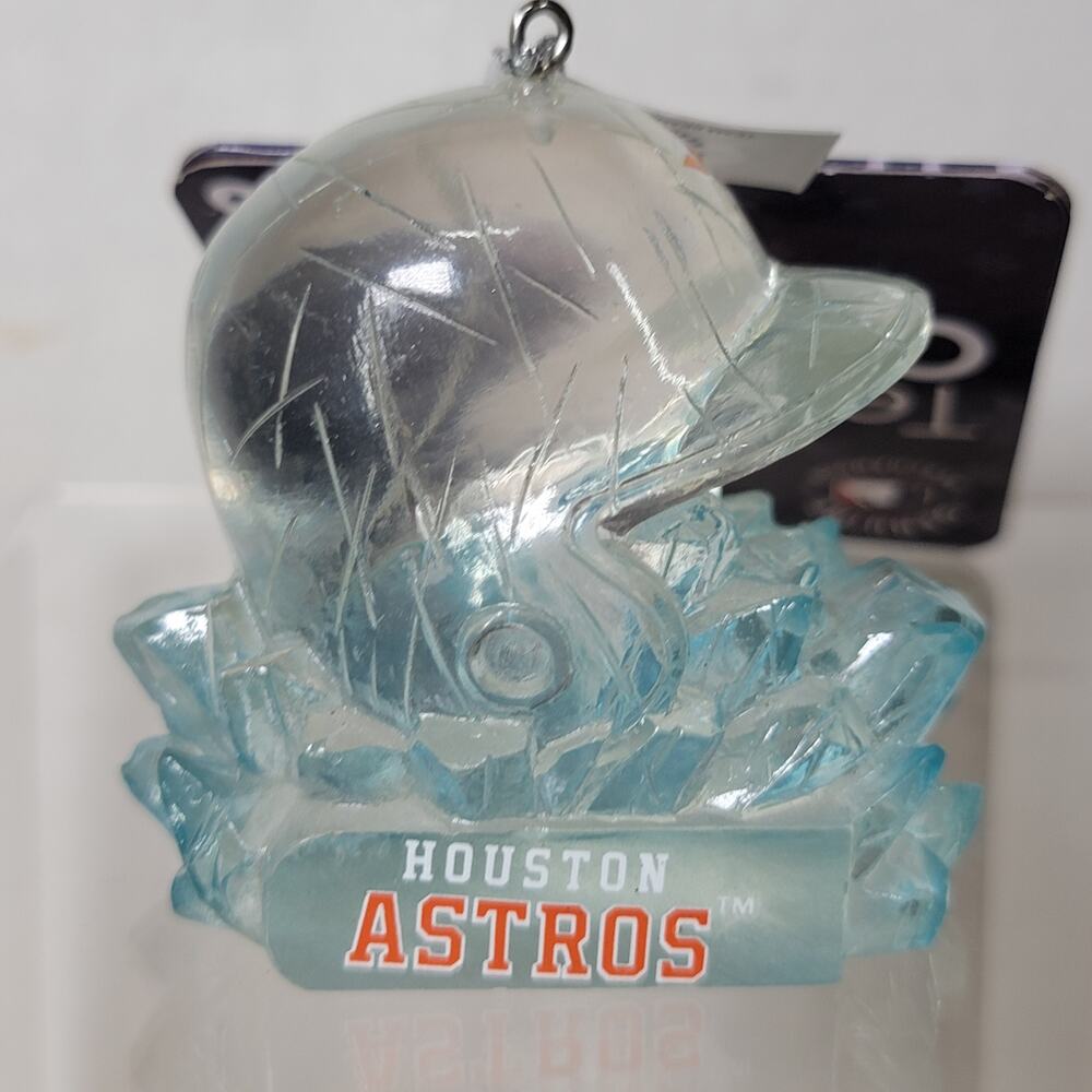MLB Houston Astros Christmas Ornament Ice Helmet in Stylized Ice - NWT
